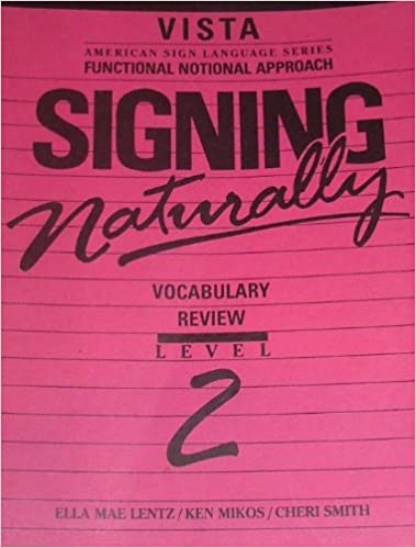 Signing Naturally Vocabulary Review Level 2 Book Cover