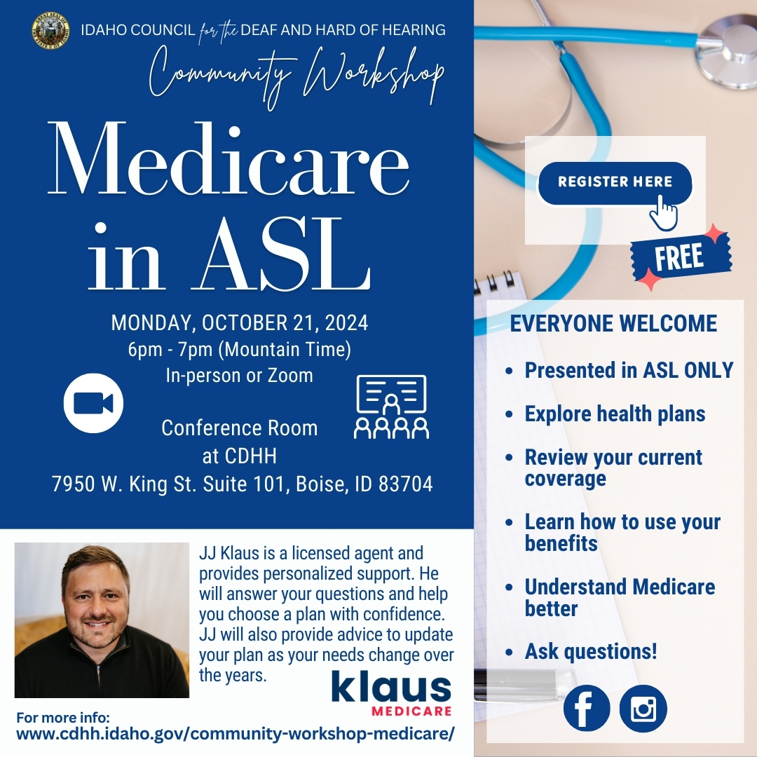 Community Workshop Medicare In ASL The Council For The Deaf And Hard Community Workshop Medicare In ASL The Council For The Deaf And Hard